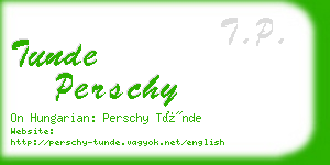 tunde perschy business card